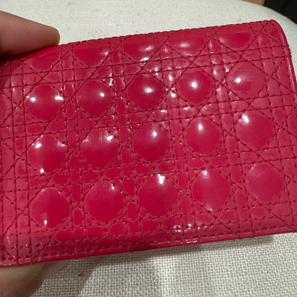 Dior Red Quilted Card Holder - Picture 2 of 11
